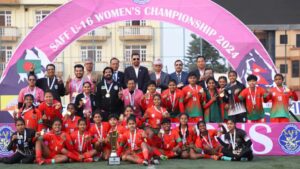 Girls have lit up the football game of Bangladesh